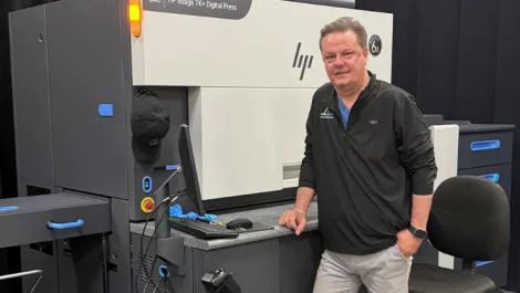 Xerographic's Richard Smith with the HP Indigo 7K+